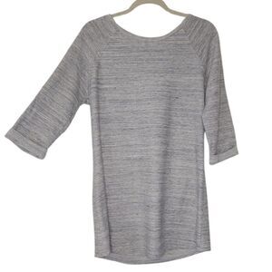 L.L. Bean Heathered Gray 100% Cotton Textured Dress/Tunic Size M